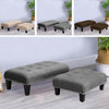 Indoor Foot Rest Stool Padded Footstool Pouffe Rest Seat Chair with Wooden Legs
