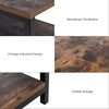 Coffee Table 2 Tiers Industrial Centre Table Side Table Wood End Table