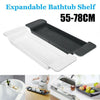 Adjustable Over Bath Tub Rack Bathroom Shelf Tidy Tray Kitchen Drain Basket New