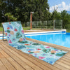 Foldable Sun Lounger Mat Padded Backrest Portable Lightweight Relaxer Outdoor
