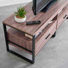 TV Unit Cabinet Stand Dark Wood Effect w/ Storage Drawers & Shelves | VonHaus