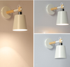 Wood Wall Lamps Nordic Bedside Wall Mounted Lights Iron Wall Sconce Light Decor