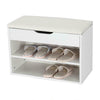 Shoe Bench Shoes Storage Organizer Cabinet PU Cushion Seat Home Entryway Hallway