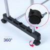 Extendable Clothes Rail Bar Heavy Duty Steel Collapsible Clothes Rack on Wheels