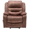 Electric Massage Chair Power Lift Recliner Armchair Sofa with Heat Velvet Brown