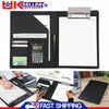 A4 Conference Folder Folio Case Clipboard PU Leather Business Document Organiser