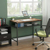 Simple Style Computer Desk Study Table Workstation with Wire Gauze Storage Shelf