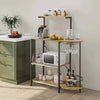 4 Tier Kitchen Baker Rack Cupboard Coffee Bar Sideboard Storage Organizer Retro