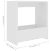 Living Room Modern Side Table White 50x26x50 cm Chipboard