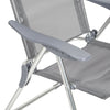 Set 4 Aluminium folding garden chairs outdoor camping patio furniture silver new