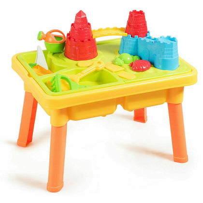 2 IN 1 Beach Toy Set Children Kids Sand and Water Table Set Garden Sandpit Play