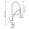 LED Kitchen Taps Pull Out Spray Basin Mixer Sink Tap Chrome Black Modern UK