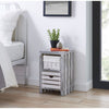Bedroom Cabinet Bedside Bathroom Table Nightstand Storage Unit Wicker Grey New