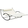 Rocking Double Sun Lounger Day Bed Outdoor Chaise Hammock Garden Patio Furniture