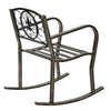 Garden Patio Outdoor Relaxing Metal Rocking Chair Porch Deck Armchair Lounge UK