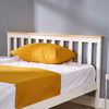 Solid Wooden Pine 4FT6 Double Bed Frame White Slatted Bedframe Bedroom Furniture