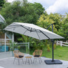 Outdoor Garden Parasol Banana Hanging Cantilever Umbrella Sun Shade Protection