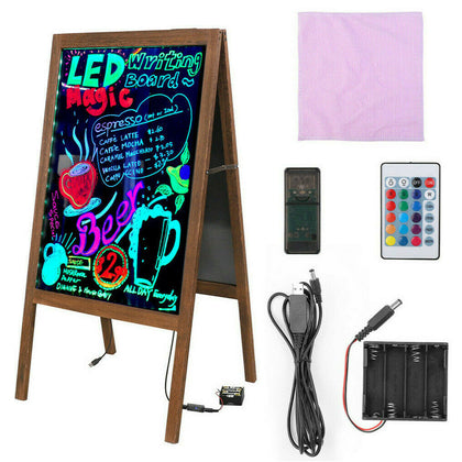 LED Light Advertising Message Writing Board A Board Pavement Sign Display Stand