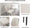 Modern Extendable MDF Wooden Dining Table Chair Set For 6-8 w/ Metal Leg