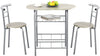 Small Table and 2 Chairs 3PCS Bar Kitchen Dining Breakfast Furniture Set W/Shelf