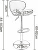 1/2 x Bar Stools PU Leather Adjustable Swivel Kitchen Breakfast Bar Stools