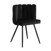 Modern Home Dining Chairs Soft Velvet Petal Backrest Dresser Chair Grey / Pink