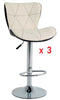 Set of 3 Matching Bar Stools Faux Barstools Kitchen Stool Breakfast Bar Chairs