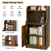 Industrial Storage Bookcase Wooden Diplay Cabinet Cupboard with Adjustable Shelf