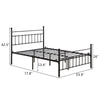Single Double Bed Solid 3ft 4ft6 Metal Beds Frame Bedroom For Kids Adults