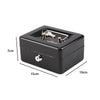 4.5" Metal Steel Petty Money Cash With Coin Tray Box Bank Security Lock 2 Keys