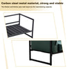 Green Sofa Armchair with Padded Seat Metal Legs Faux Leather Sofa Living Room