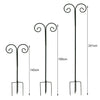 Shepherds Crook Hooks Garden Border Bird Feeder Black Metal (2.41m) Set of 2