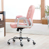 Swivel Executive Office Chair PU Leather Padded Computer Desk Chair Button Back
