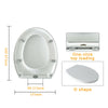 O Shaped Design WC Toilet Seat Soft Close Top Fix Quick Release Hinge Easy Clean