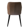 2X Retro Brown/ Grey Dining Chairs Faux Leather Kitchen Dining Room Metal Leg
