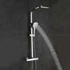 Wall-Mounted Exposed Shower Mixer Bathroom Twin Head Hose Pipe Base Set Chrome
