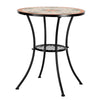 60CM Round Mosaic Garden Coffee Table Decorative Outdoor Dining Furniture 50lbs