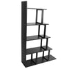 5-Tier Black Corner Bookshelf Bookcase Display Metal Frame Storage Ladder Shelf