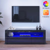 Modern TV Stand Unit Cabinet Living Room Set Entertainment Gloss Doors Free LED