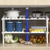 Under Kitchen Sink Shelf Storage Adjustable Cupboard Rack Organiser Unit UK