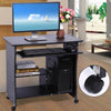 80CM Small Computer Desk Home Office PC Table Workstation Storage Shelves Unit
