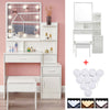 Luxury Dressing Table 3 Drawer with 10 LED Lights Vanity Mirror Make Up Desk UK