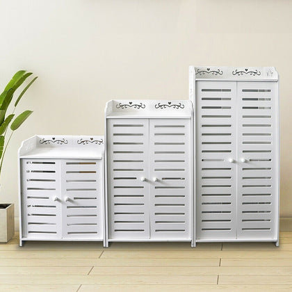 3/4/5 Tier Shoe Rack Storage Cabinet Wooden Unit Stand Cupboard Shelf Organiser