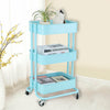 3 Tier Kitchen Trolley Cart Slim Rolling Cart Shelf Utility Storage Organizer