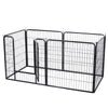 Folding Pet Run 6 Panel Metal Cage Puppy Dog Rabbit Fence Play Pen Enclosure