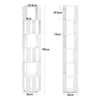 Slim Tower Bookcase Corner Wooden Bookshelf Tall Book CD Shelf Rotating Display