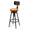 1x Breakfast Bar Stools Seat Industrial Retro Vintage Kitchen Dining Chair Wood