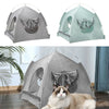Folding Pet Tent Teepee Bed Kennel with Cushion Pad Cat Dog Puppy Cave House