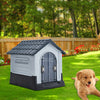 Plastic Dog Cat Kennel Pet House Weatherproof Animal Shelter+WindShield/skylight