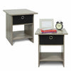 Furinno Dario End Table/ Night Stand Storage Shelf with Bin Drawer, Set of 2